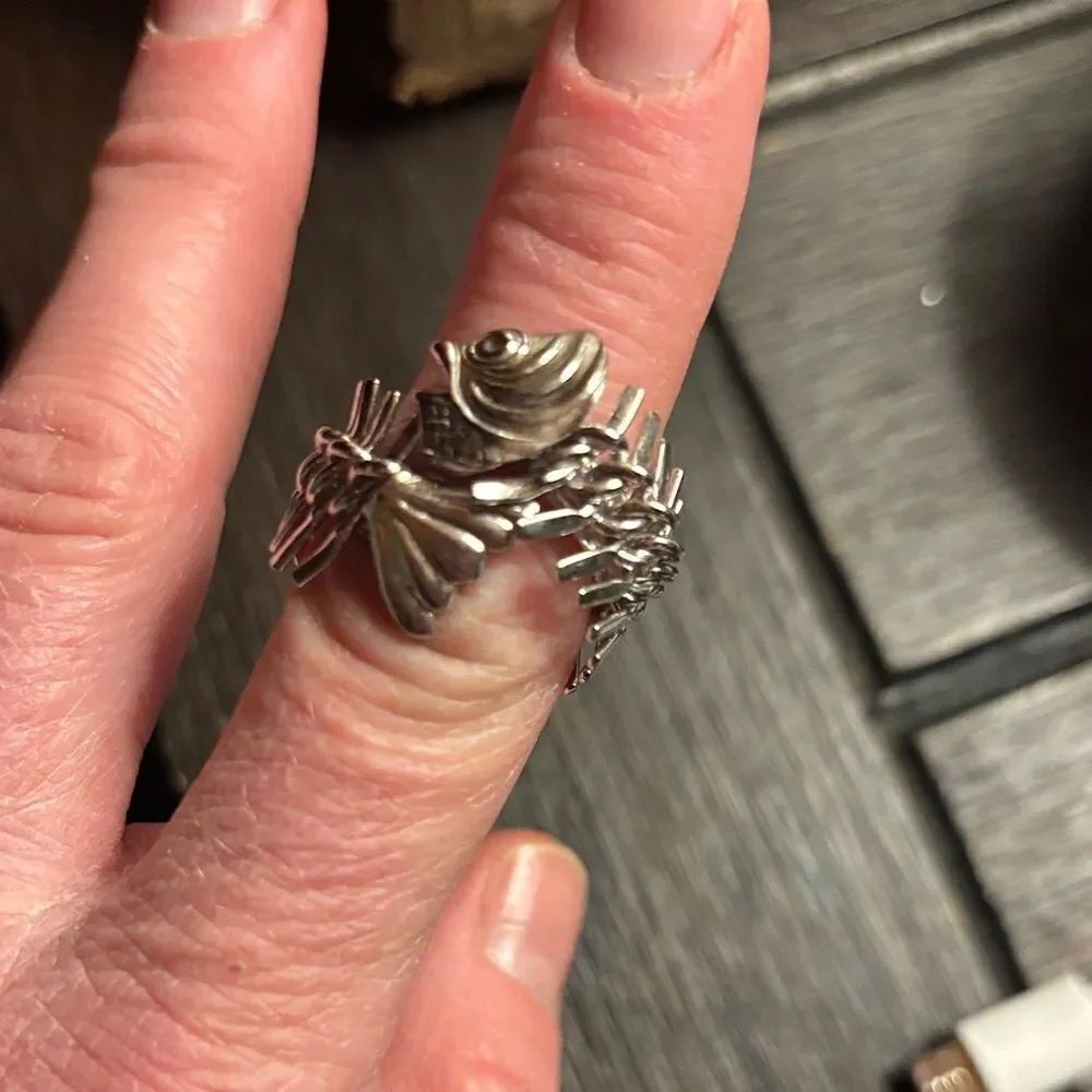 Silver Fish Skeleton Ring - Picture 4 of 8